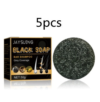 Jaysuing Black Thick Hair Care Cleansing Scalp Supple Hair Hair Fixation Shampoo Soap