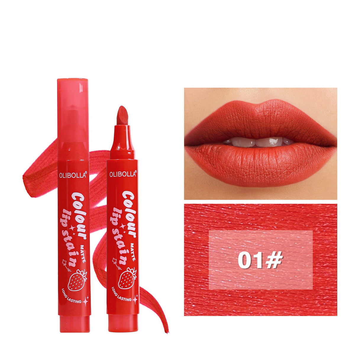 Olibolla Exclusive For Matte Six-color Lip Gloss Lip Liner Lipstick Film Long Lasting And Does Not Fade In Stock Olibolla