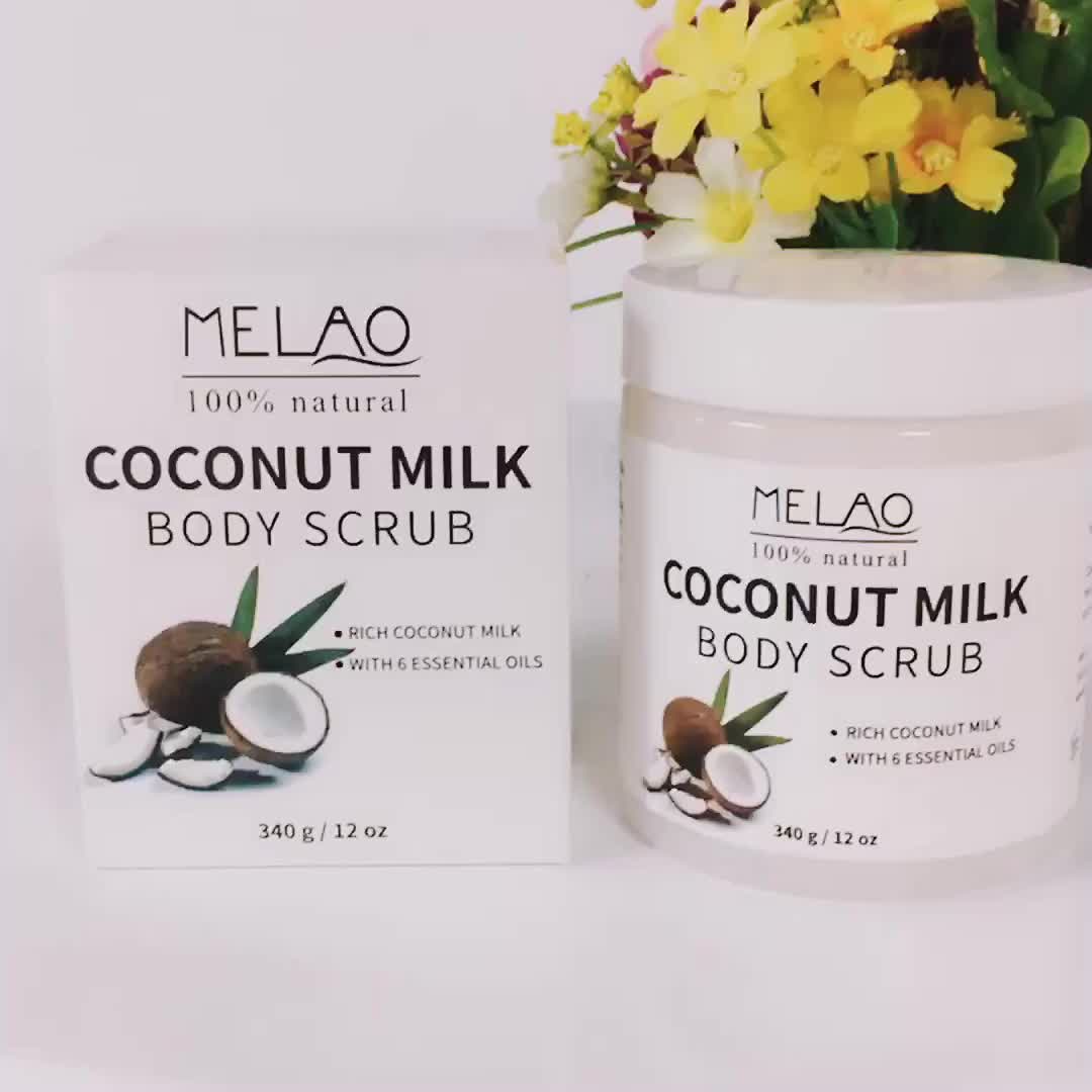 Melao Coconut Milk Cleansing Moisturizing Exfoliating Body Scrub Cream
