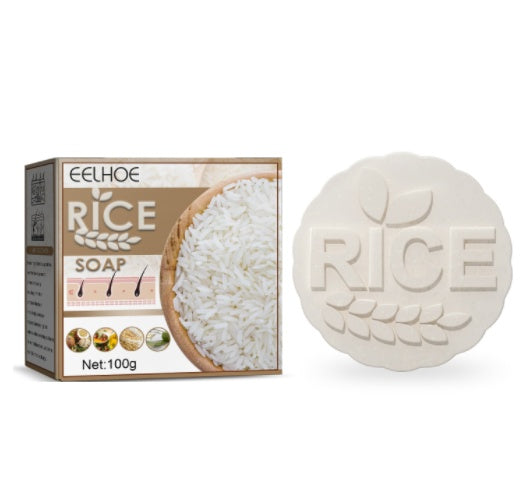 Jaysuing Rice Shampoo Soap Moisturizing Conditioning Hair Growth