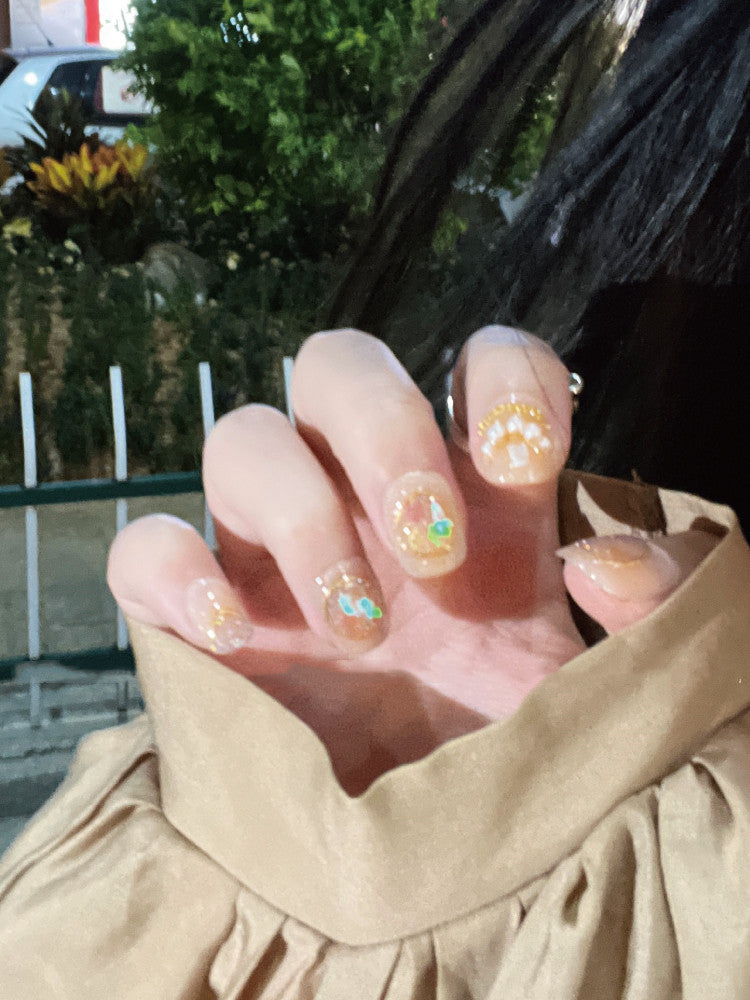 Oil t Moonlight Gentle Short Round Nail Warm Yellow