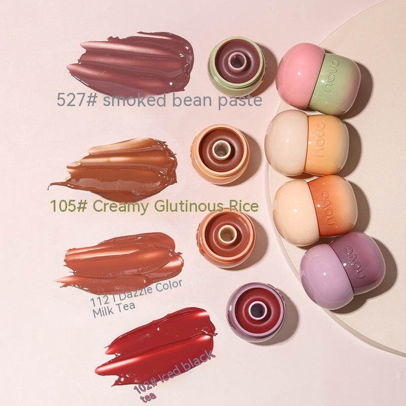 Novo Milk Can Lip Balm Lipstick Glossy Mirror Lip Lacquer Does Not Fade No Stain On Cup