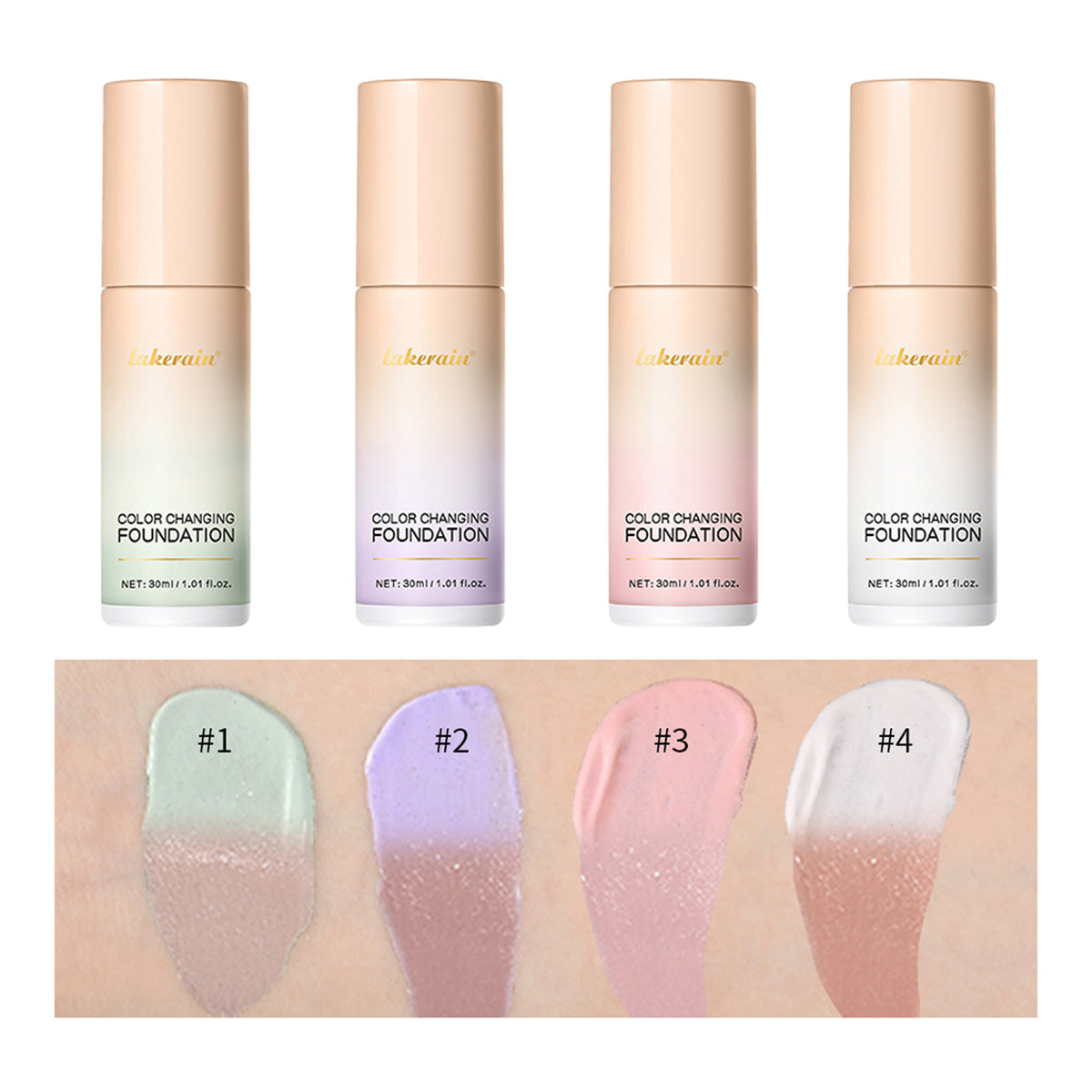 Lakerain Discoloration Liquid Foundation Concealer Long-lasting Natural