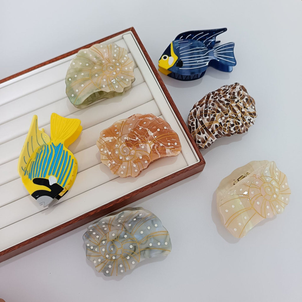 Ocean-Inspired Hair Claw Clip
