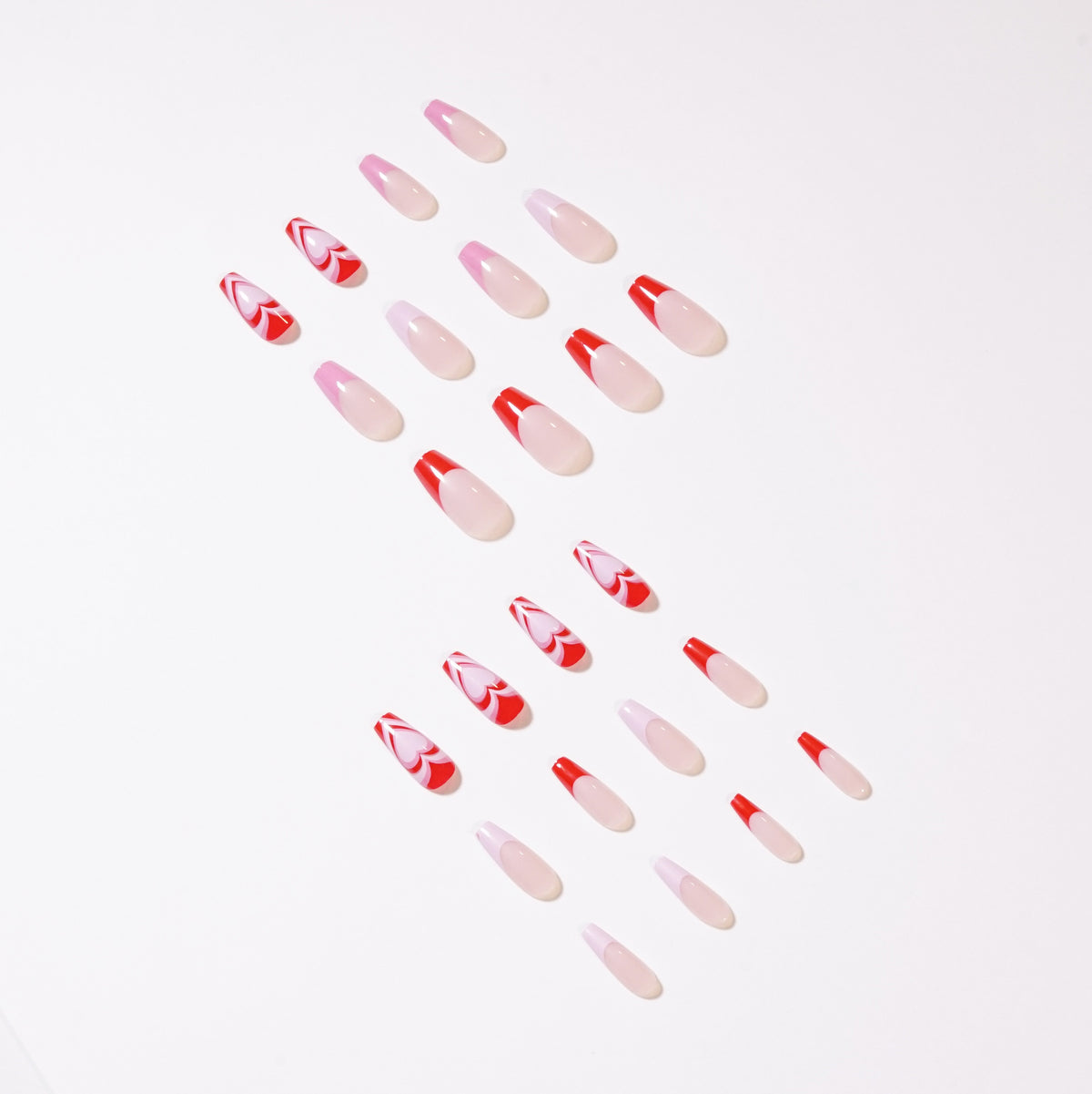 Peach Heart French Wearable Advanced Nail Wearing Nail Plate
