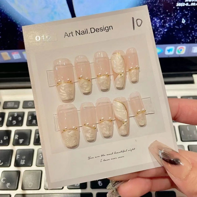 Light Luxury Wear Nail Stickers Kit Finished Product