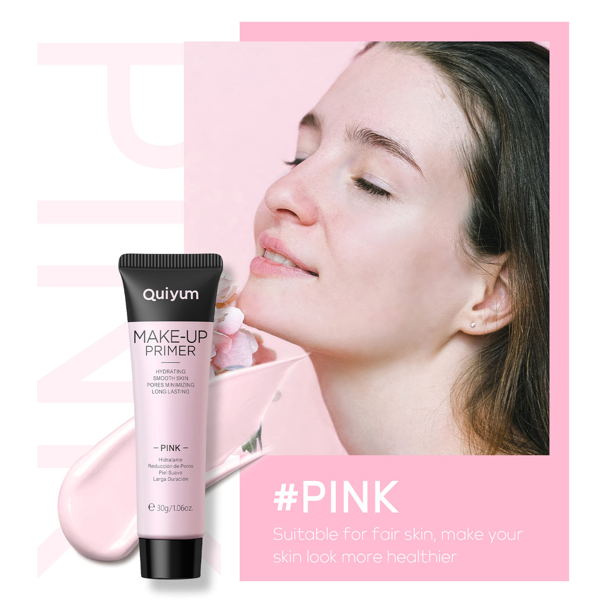 Quiyum 30g Moisturizing Light Moisturizing Base Make-up Primer 4 Colors Color Box