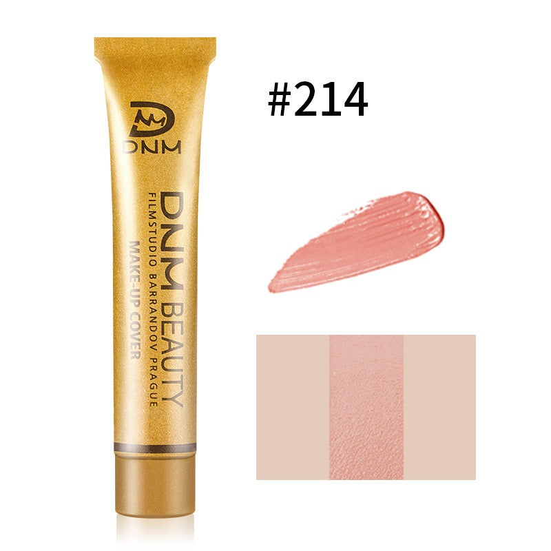 DNM Concealer Liquid Foundation Cream Cover Tattoo Blemish Skin MarksConcealer Moisturizing Full Camouflaged Natural Brighten Makeup