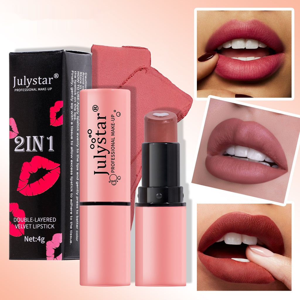 Julystar Lip Makeup Does Not Fade Nonstick Cup Fruit Flavor Long Lasting Waterproof Nourishing Lipstick