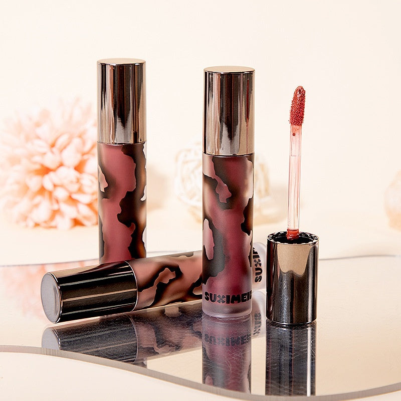 Sucimeida Lava Secret Matte Lip Mud Lipstick White No Stain On Cup