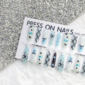 Press On Pretty Summer Sweet Cool Ins Style Ice Cream French Glossy Sealing Layer Nail Sticker