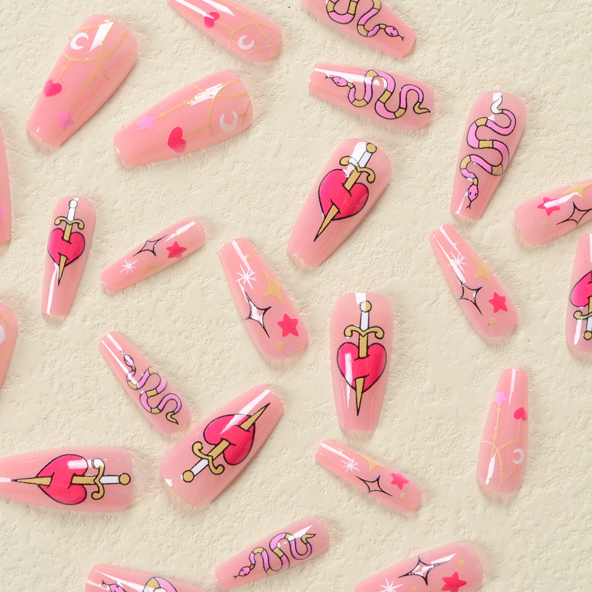 Pendant Nail Patch Cartoon Simulated Snakes