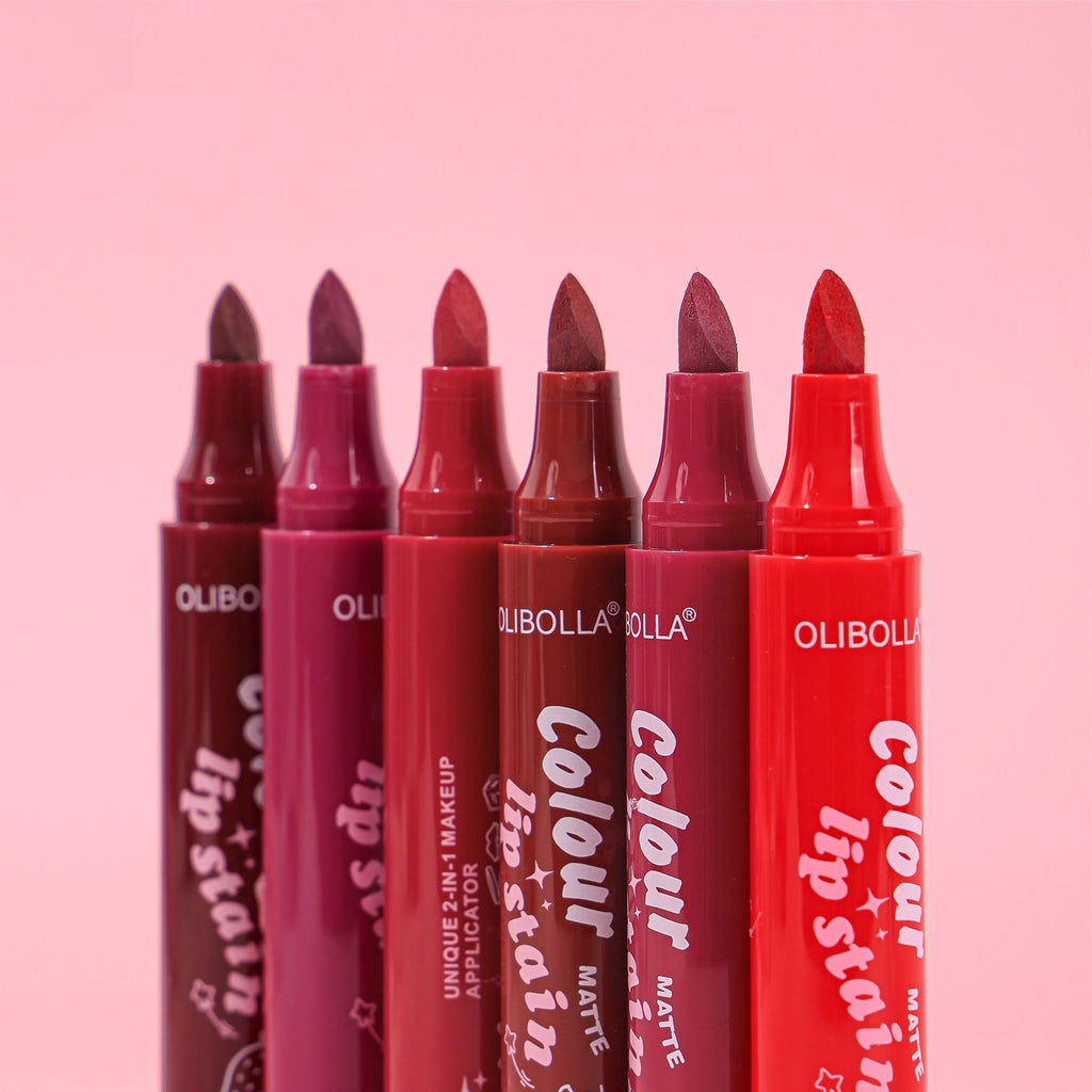 Olibolla Exclusive For Matte Six-color Lip Gloss Lip Liner Lipstick Film Long Lasting And Does Not Fade In Stock Olibolla