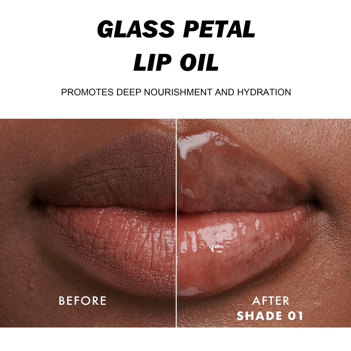 Handaiyan Transparent Dried Flower Lip Gloss Mirror Water Light Lasting