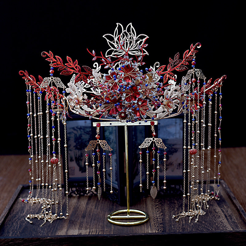 Ancient Costume Xiuhe Phoenix Crown Headdress