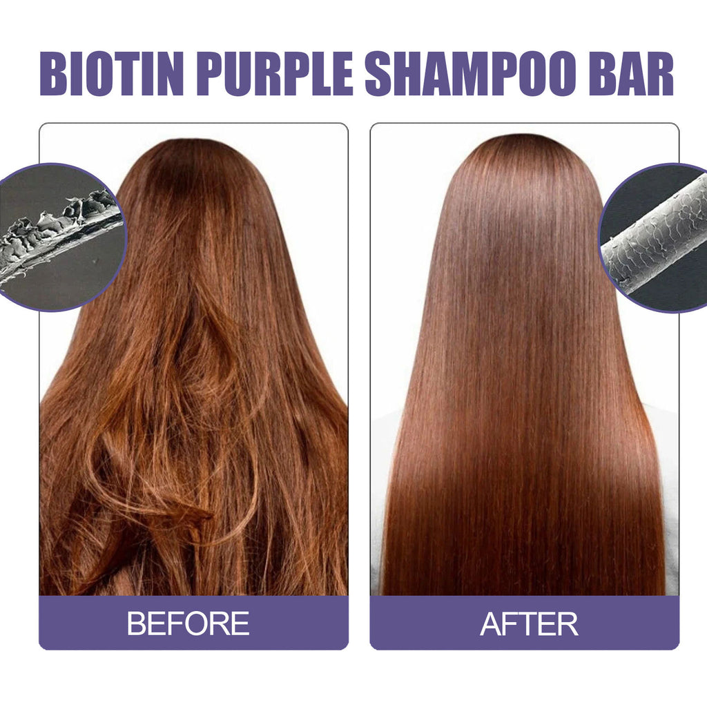 Eelhoe Biotin Purple Shampoo Soap Scalp Cleaning And Repairing Hair