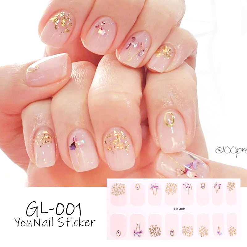 GL-007 Gilding Cat's Eye Letter Color YouNail Sticker
