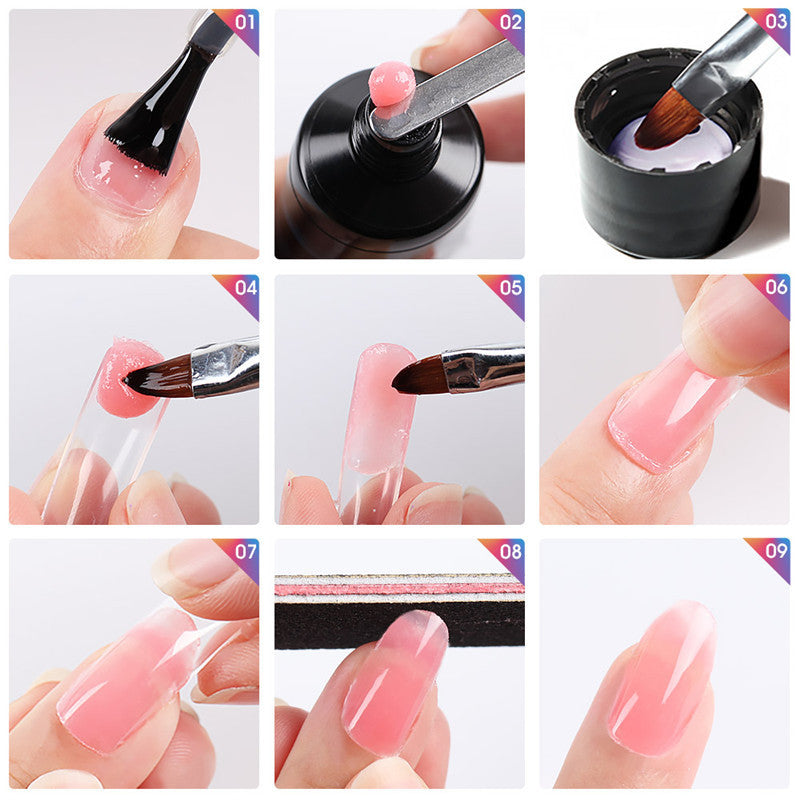 Rosalind Multi-color mixed nail solid model glue