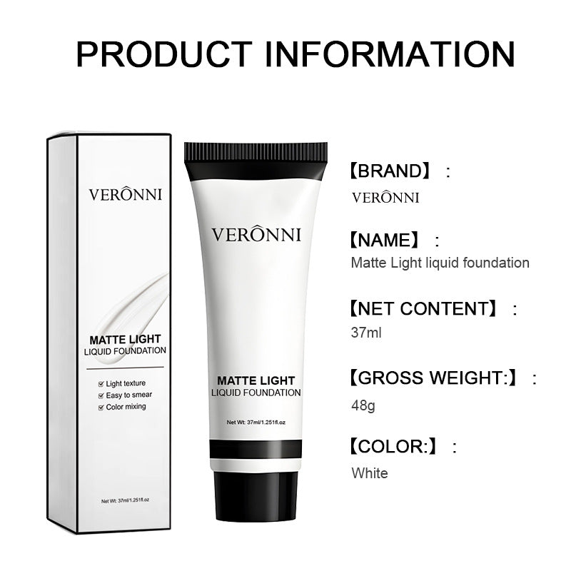 Veronni Pure White Foundation COS Stage Makeup Concealer Long-lasting And Smudge-proof