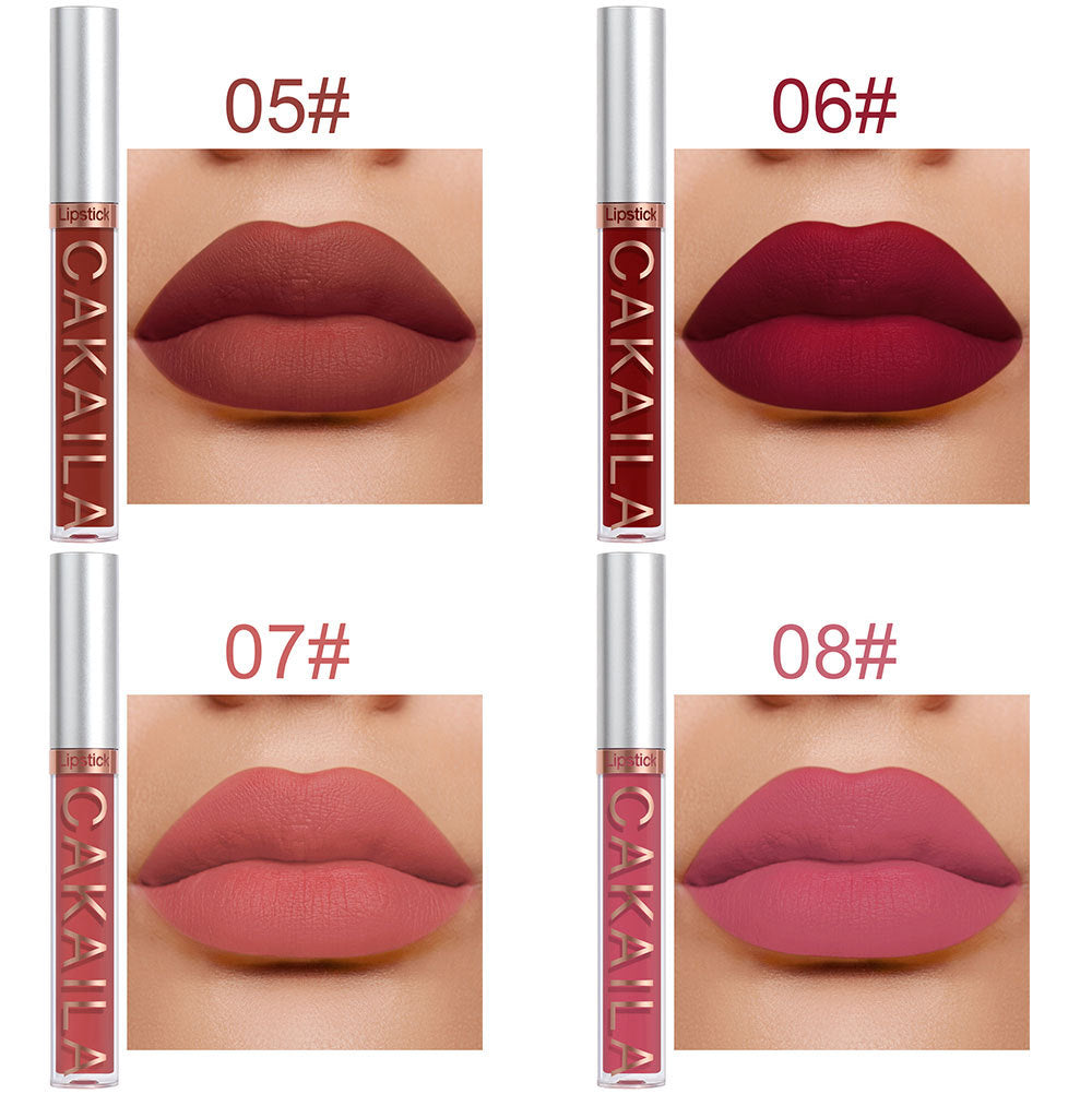 Cakaila Pack Of 10 Matte Nonstick Cup Waterproof Lip Gloss