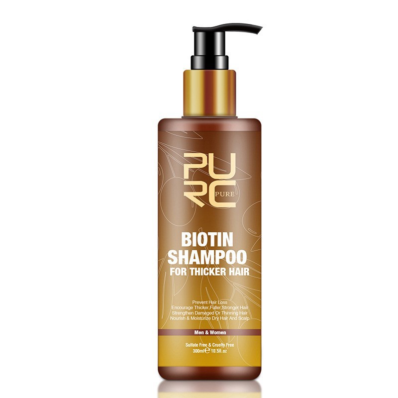 PURE Hair Care Ginger Biotin Three-piece Shampoo Conditioner Repair Dry And Frizz Essential Oil