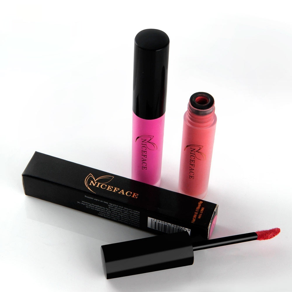 NiceFace Matte Finish Non-fading Longlasting Lip Gloss Non-nourishing Lipstick