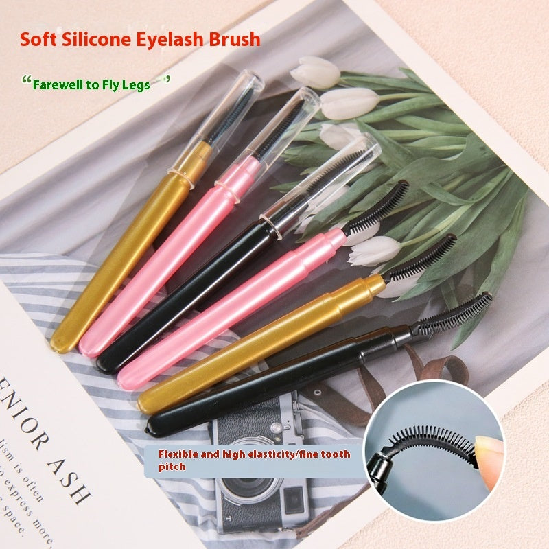 Ash Silicon Lash Curler Soft Head Makeup Brush Dustproof Beauty Tools