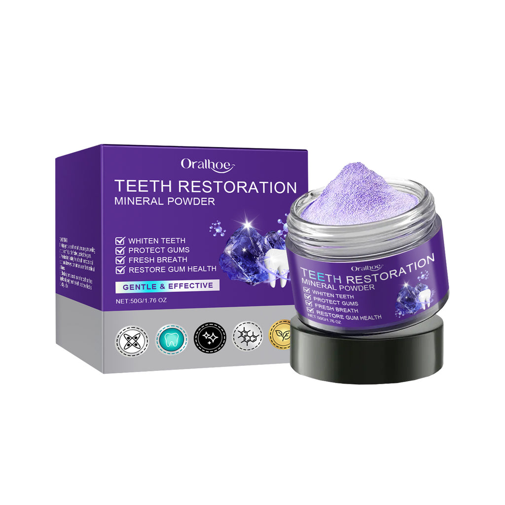Oralhoe Purple Beauty Toothpowder Mild Cleaning Protection