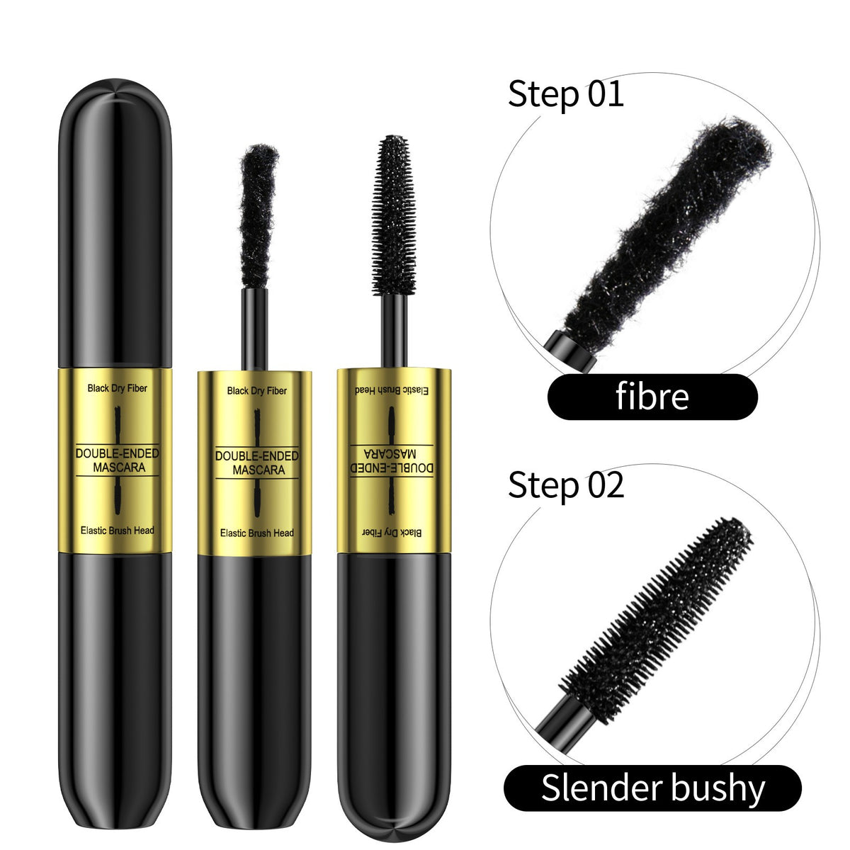 Hellokiss Double-headed Two-in-one Fiber Grafting Mascara Waterproof Thick