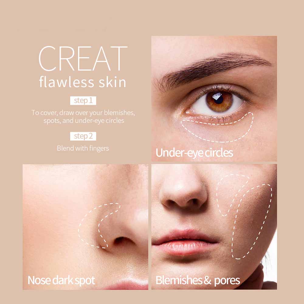Concealer Pen Waterproof Concealer Concealer Foundation Cream Long Lasting Blemishes Blemish Smoothing Moisturizing Makeup Pen