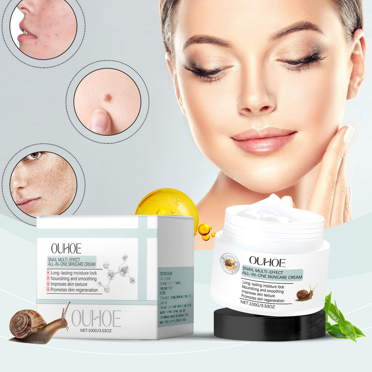 Ouheo Snail Multi Effect Skincare Cream