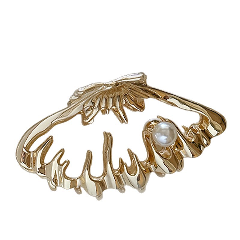 Luxury Metallic Hollow Shell Hair Clip