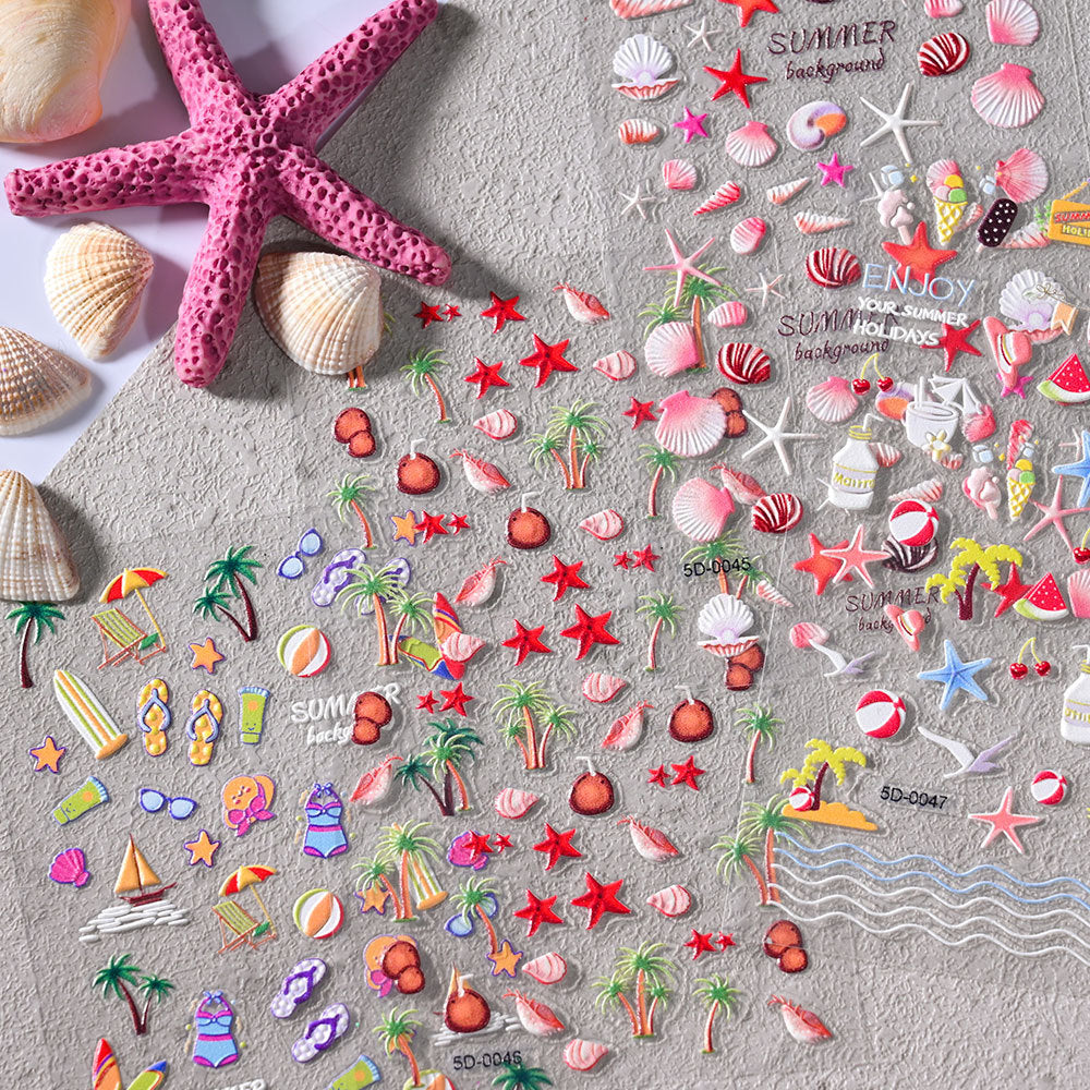 3D Ocean Wind 5D Comfort Nail Sticker