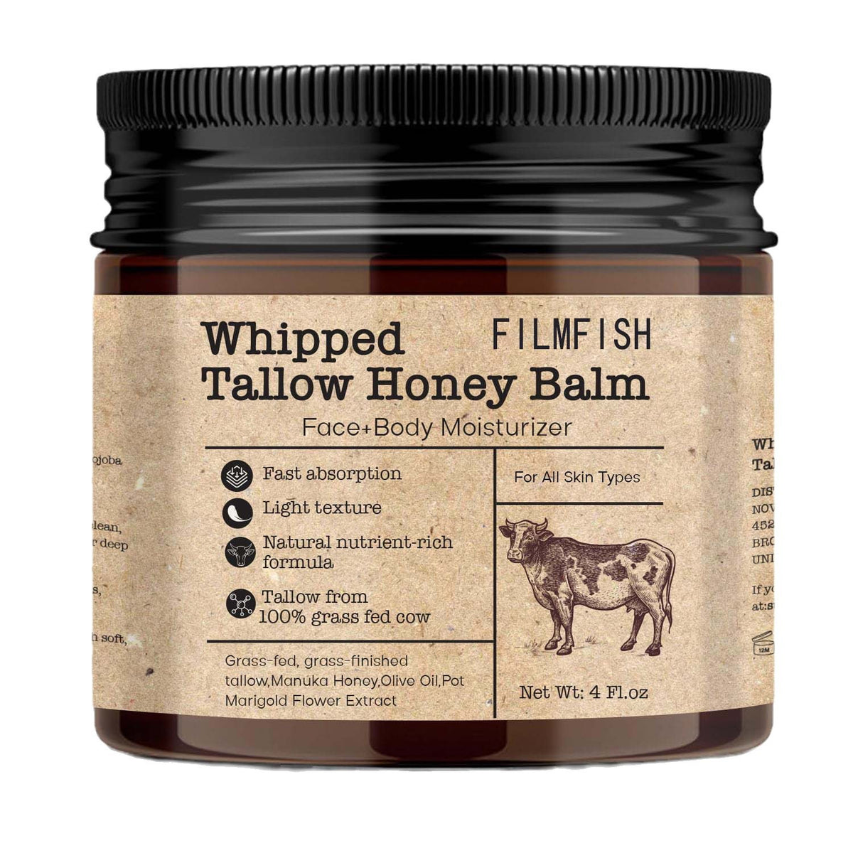 Whipped Bee Grass-fed Tallow Cream