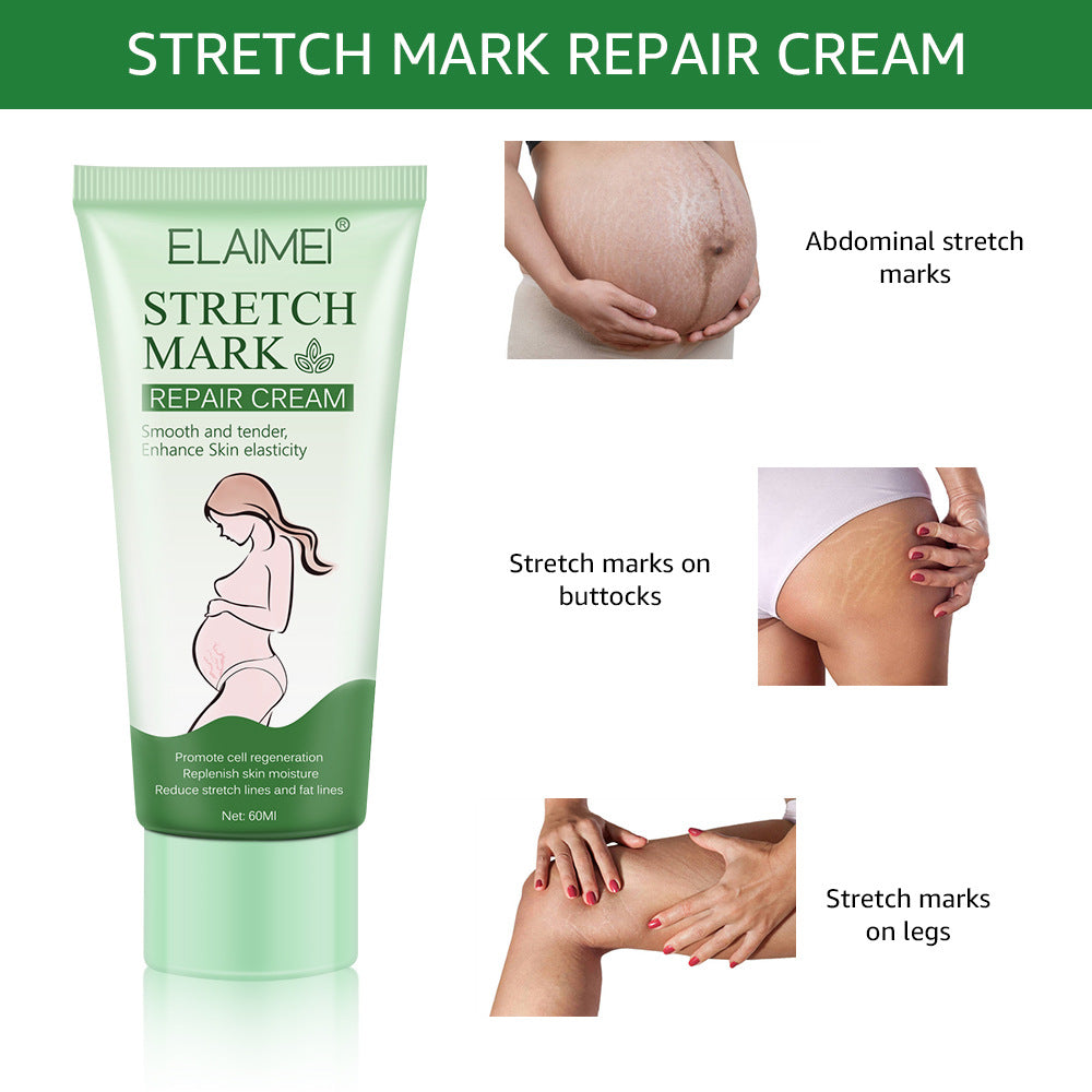 Elaimei Stretch Mark Nourishing Cream Smooth Tender Enhance Skin Elastictiy Blemish Nourishing 60ml Anti-Aging Cream Pregnancy Skin Marks