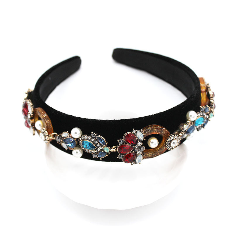 Baroque headband with stars and diamonds