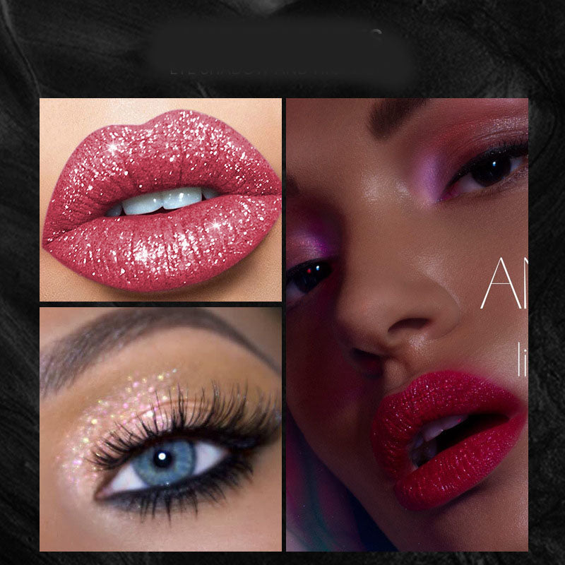 Devil's Dream 12Pcs Liquid Lipstick Set Halloween Makeup Diamond Symphony Lip Gloss Long Lasting Moisturizing Lip Glaze Glitter Cosmetic