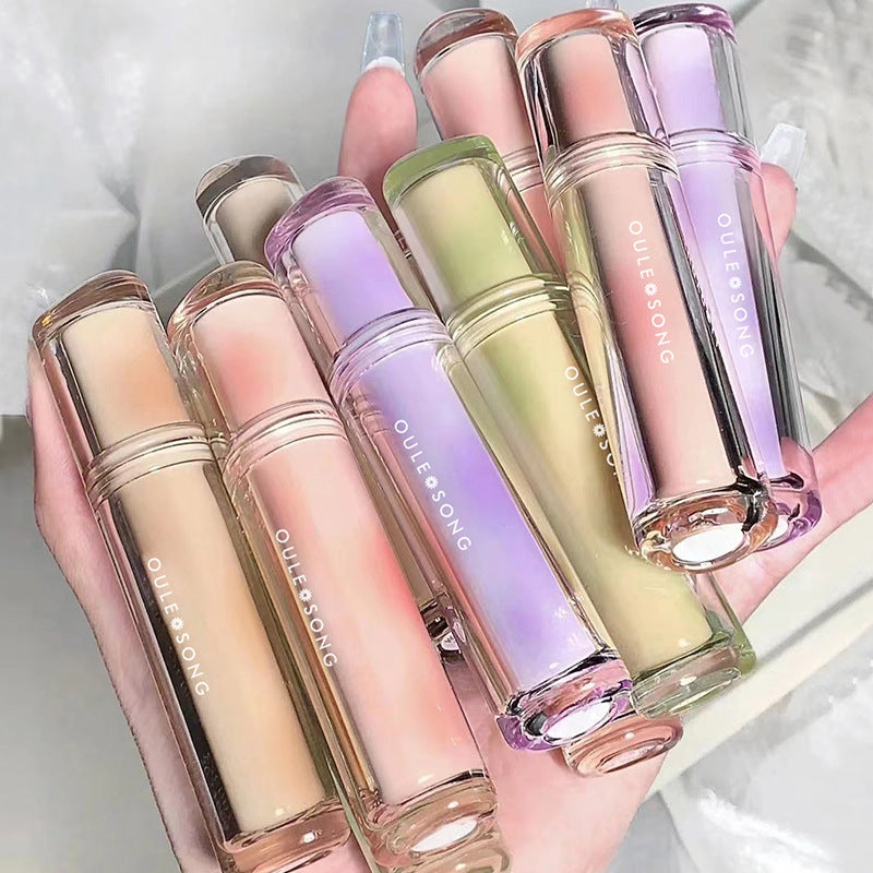Oule Song Mirror Lip Lacquer Water Glass Jelly Round Tube Lip Gloss