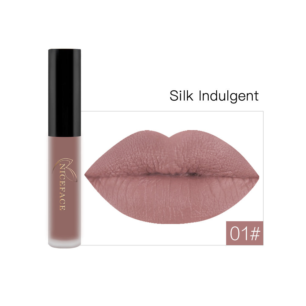 NiceFace Matte Finish Non-fading Longlasting Lip Gloss Non-nourishing Lipstick