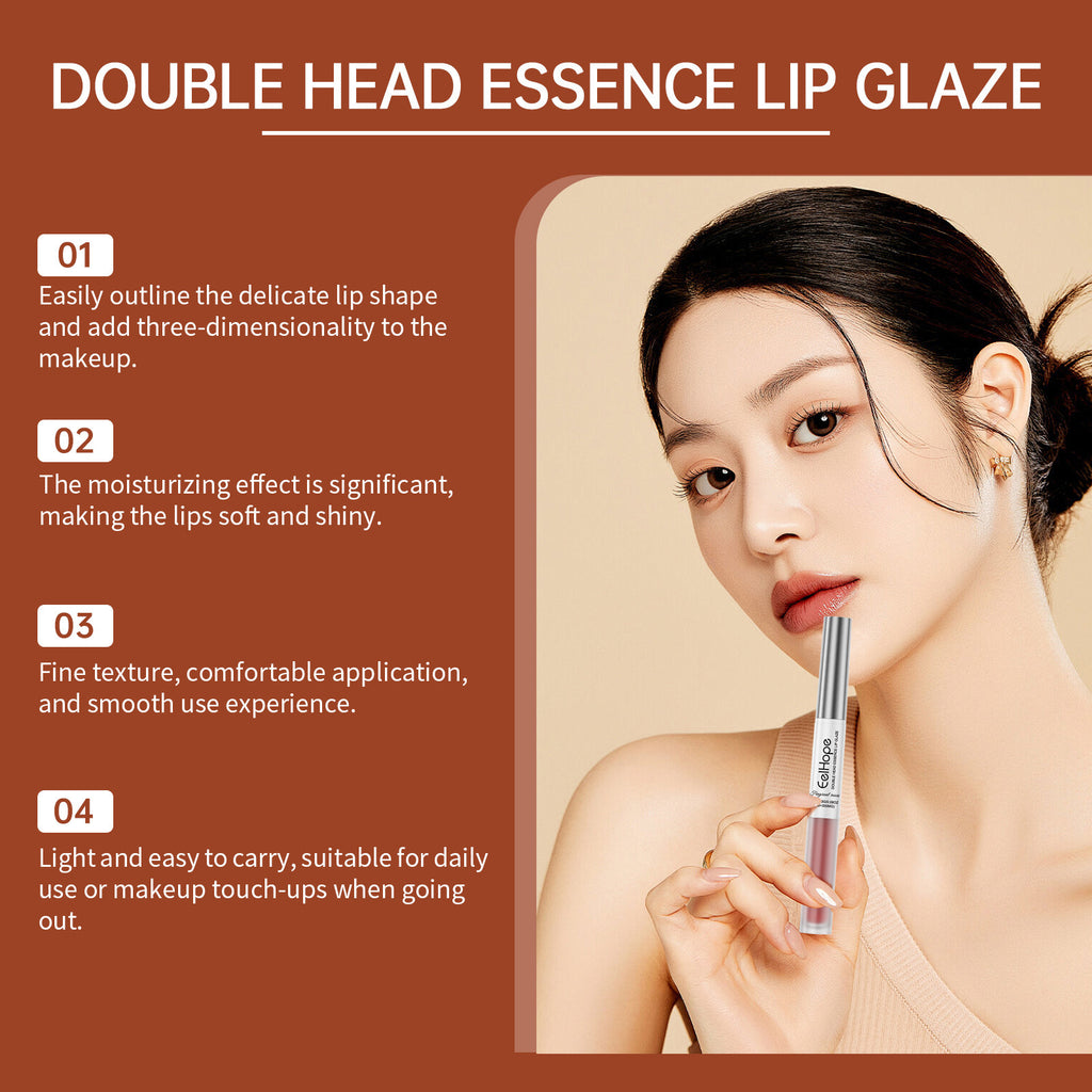 Eelhope Double-headed Lip Liner Lip Lacquer Pen Two-in-one