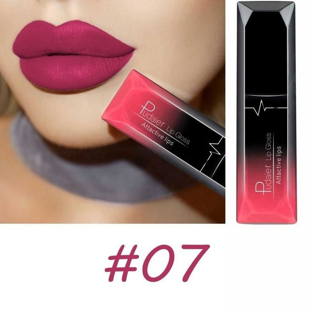 Pudaier Makeup matte matte lip gloss lipstick