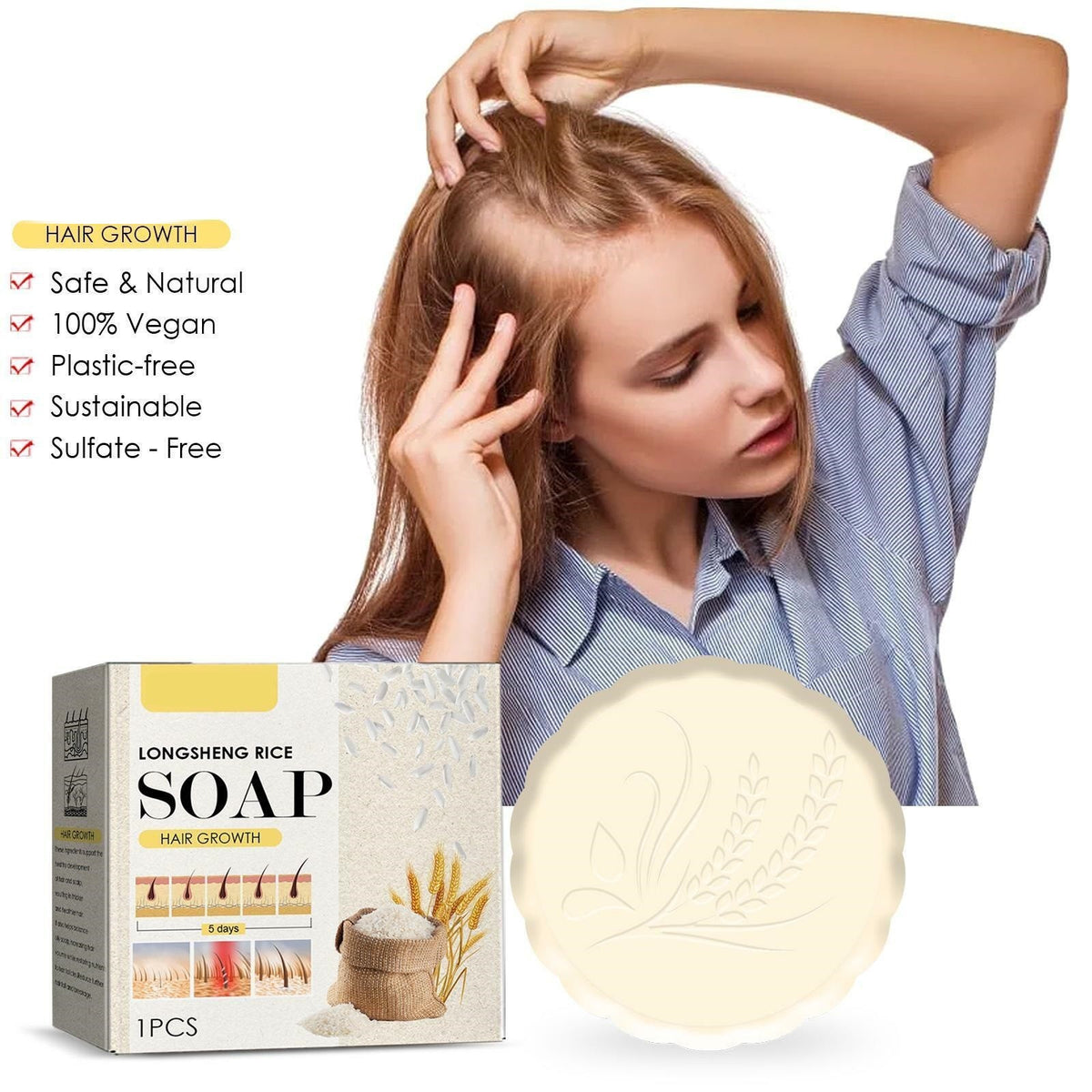 LongSheng Moisturizing And Anti-hair Loss Shampoo Soap