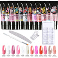 PolyNails Nail Enhancement Extension Gel Set Paper Free Holder Extension Crystal Gel Set