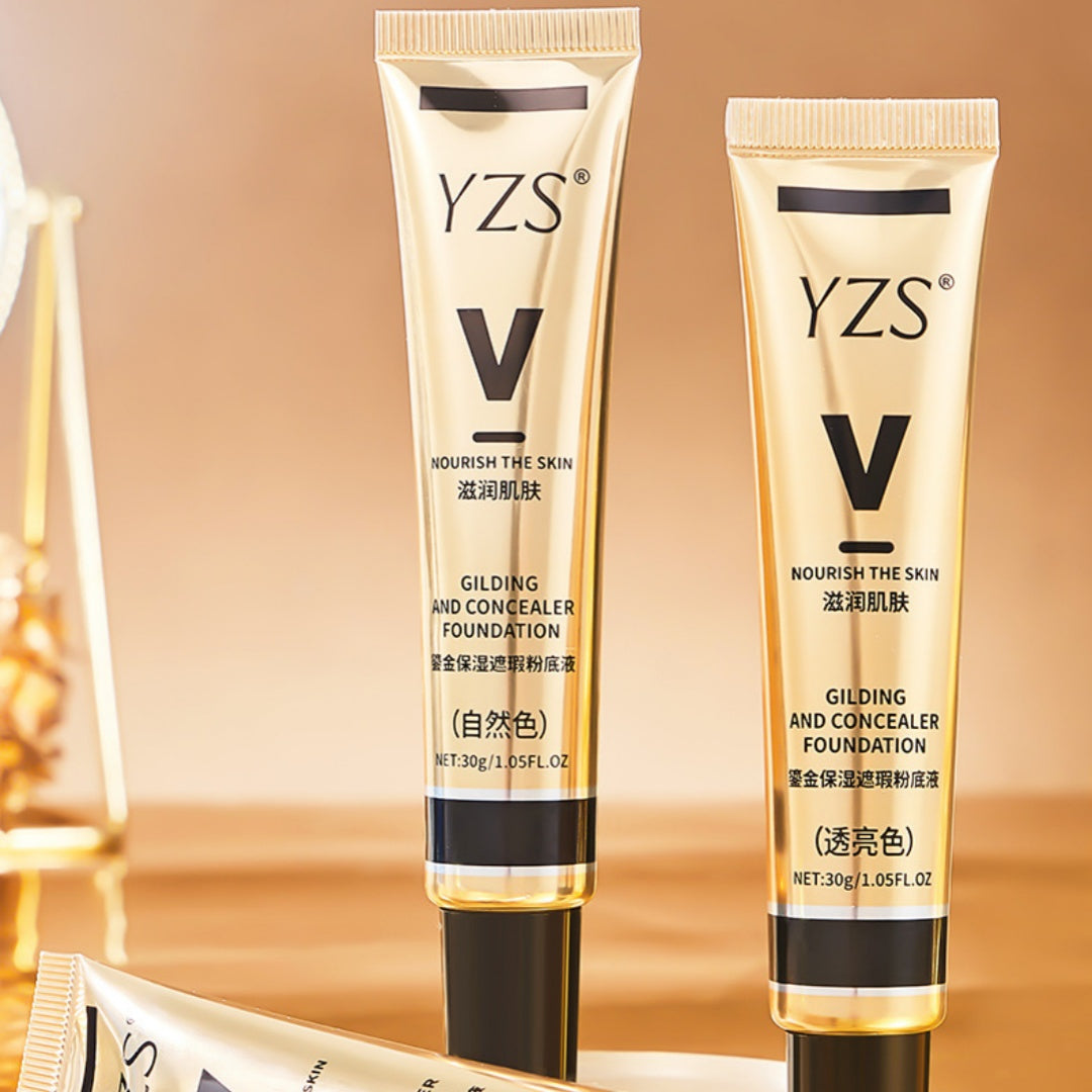 YZS Portable Home Gilding Moisturizing Concealing Foundation