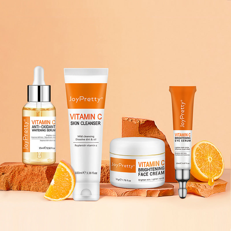 JoyPretty Vitamin C Cream Skin Brightening Set Hydration And Moisturizing 5-Piece Face Set