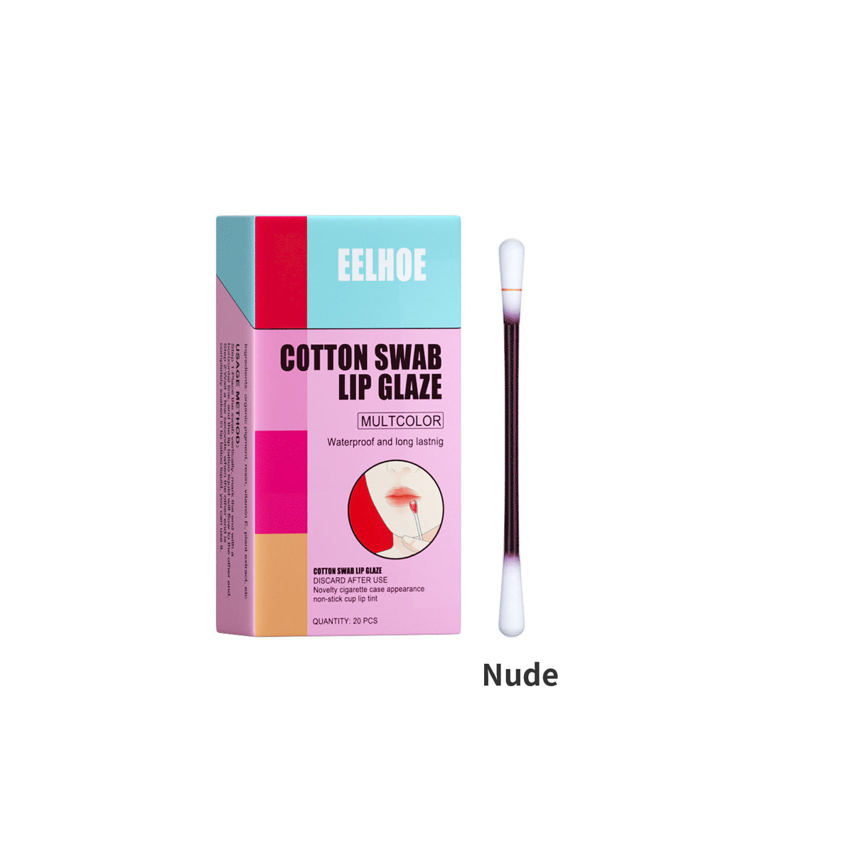 Eelhoe Cotton Stick Lip Glaze Cigarette Box Red