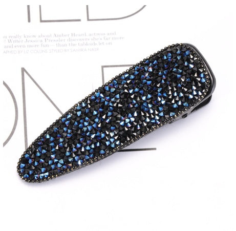 Geometric crystal rhinestone hair clip