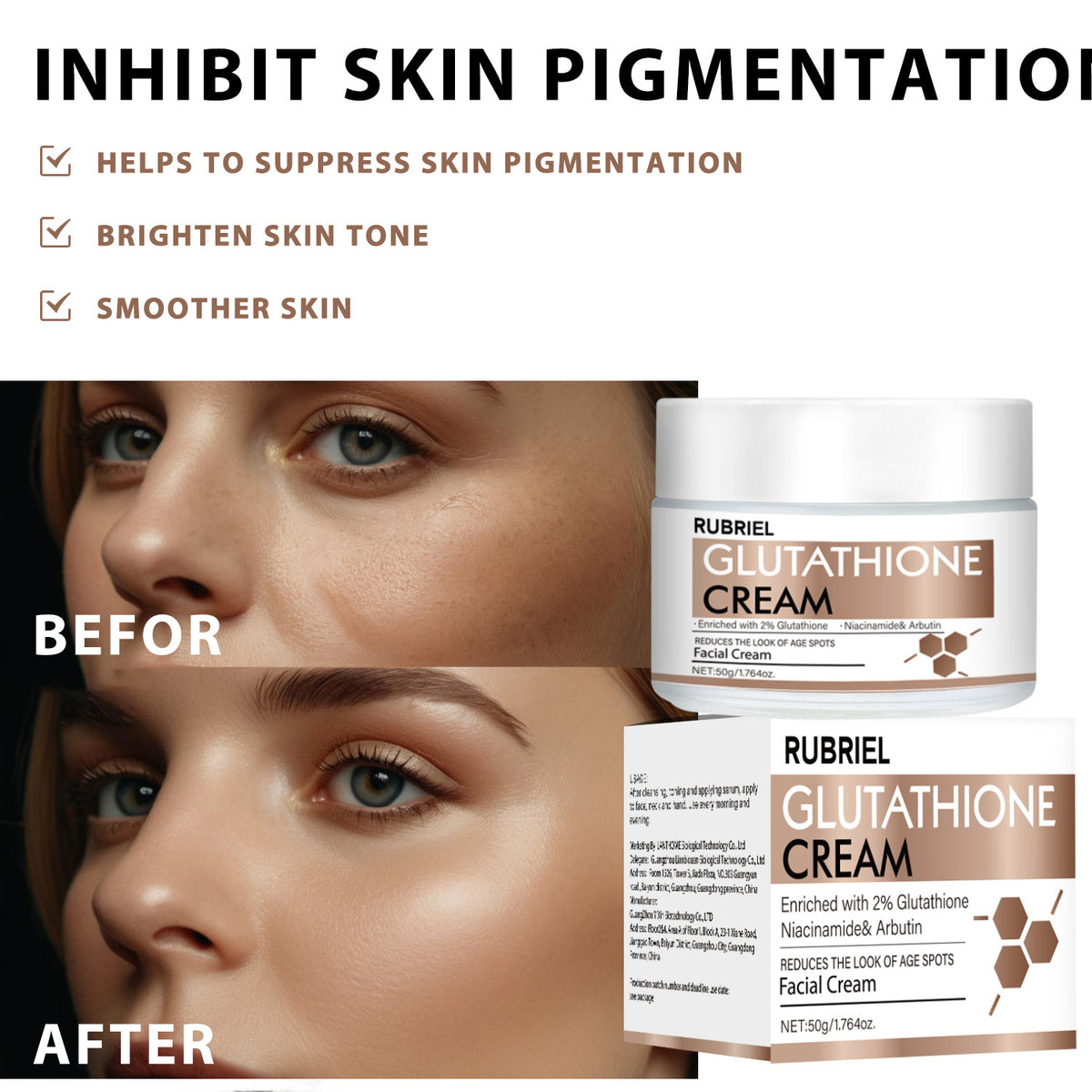 Rubriel Glutathione Cream 50g