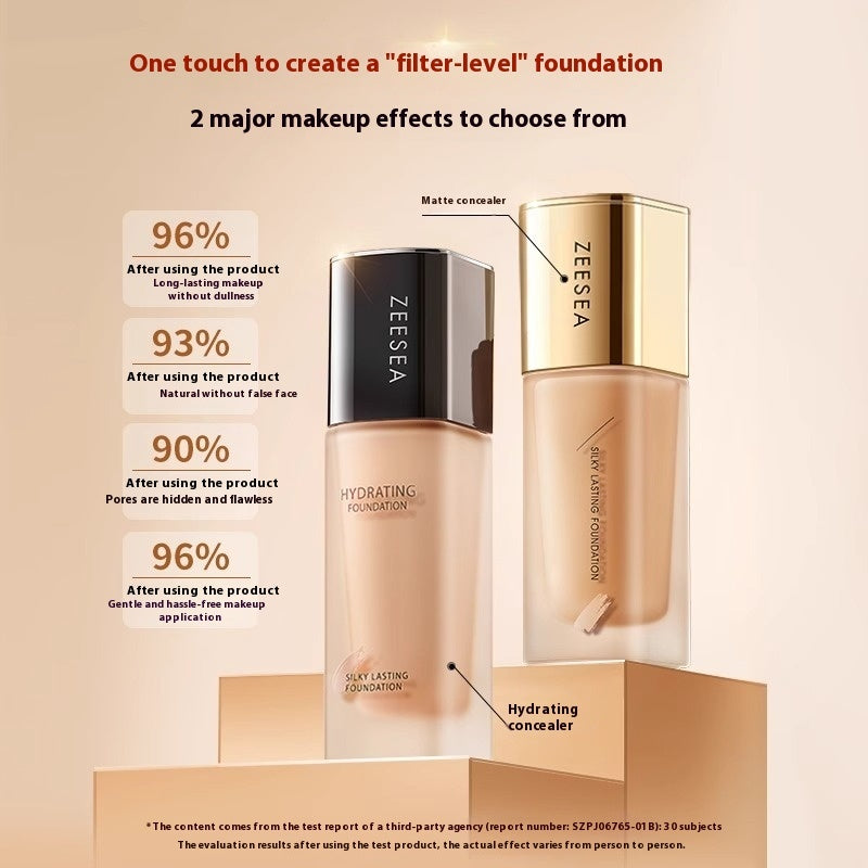 ZEESEA Liquid Foundation Concealer Makeup Mixed Dry Oily Skin Moisturizing