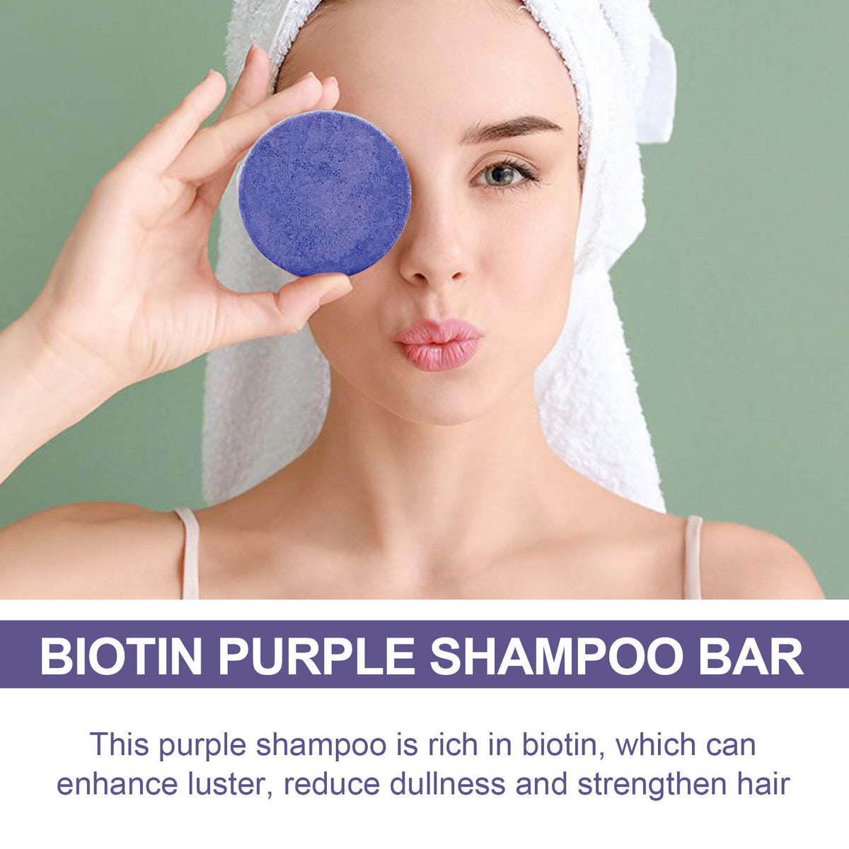 Eelhoe Biotin Purple Shampoo Soap Scalp Cleaning And Repairing Hair